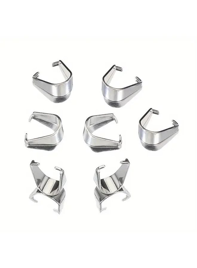 Golden Stainless Steel Melon Seed Clasp Connector Clips 49 51pcs DIY Jewelry Fasteners - Image 5